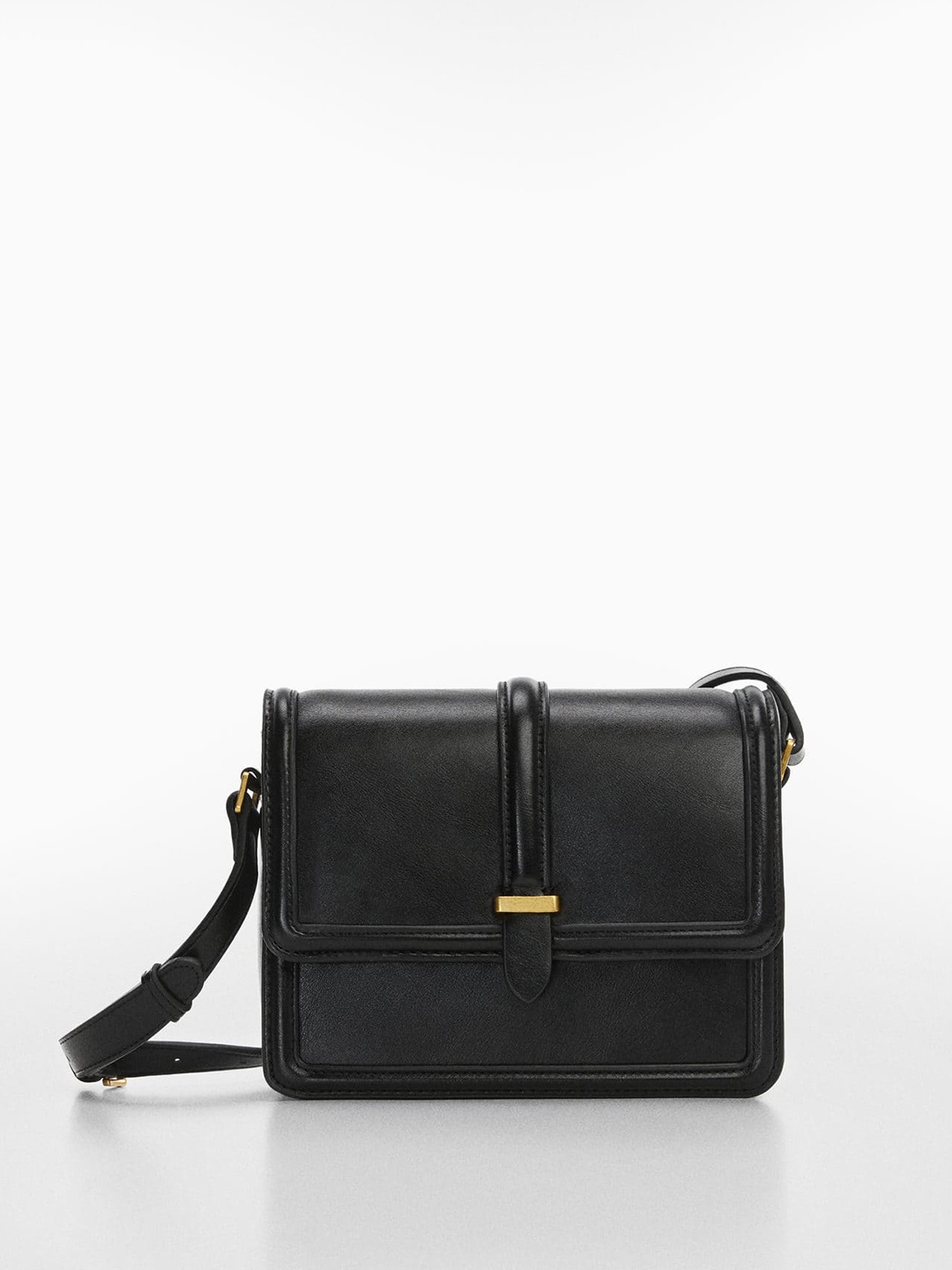 

MANGO Structured Sling Bag, Black