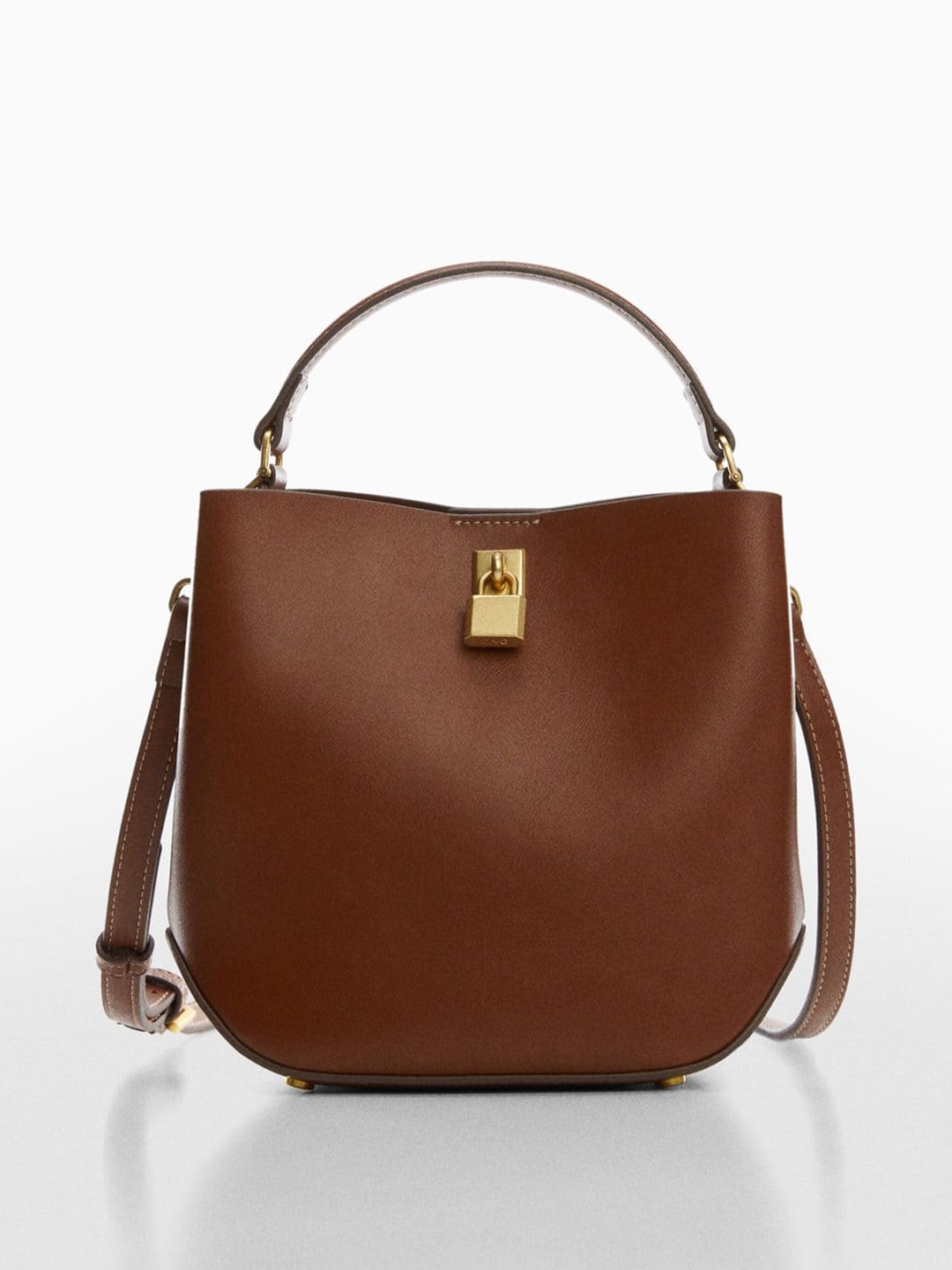 

MANGO Shopper Handheld Bag, Brown