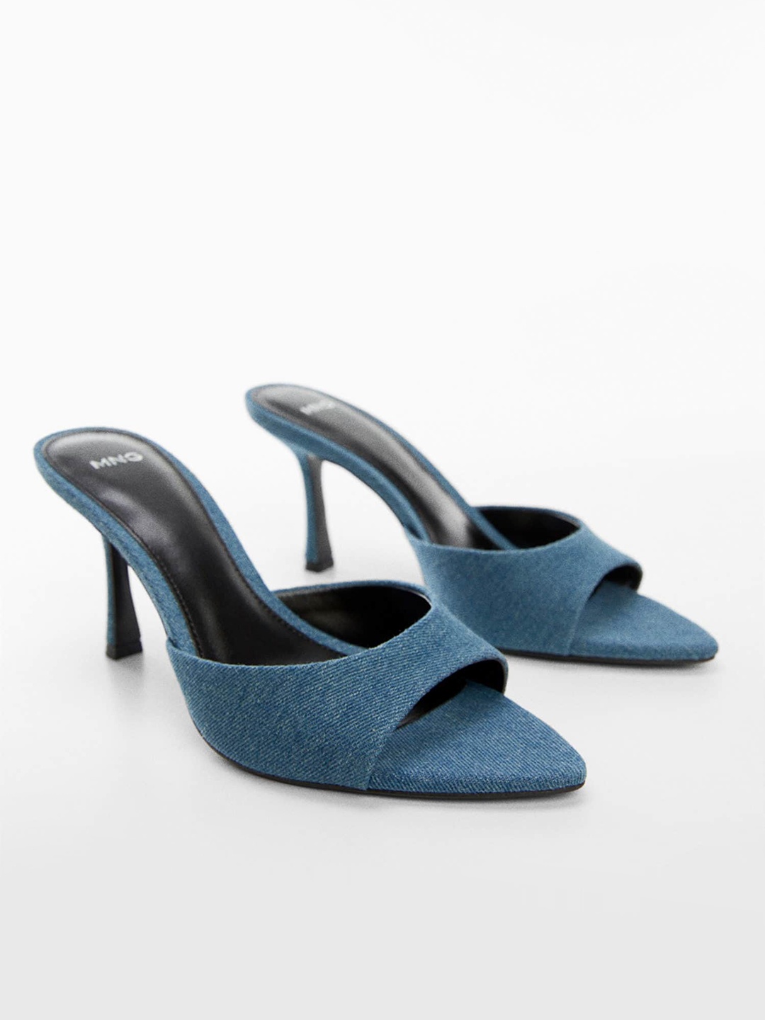 

MANGO Women Open Toe Slim Heel, Blue