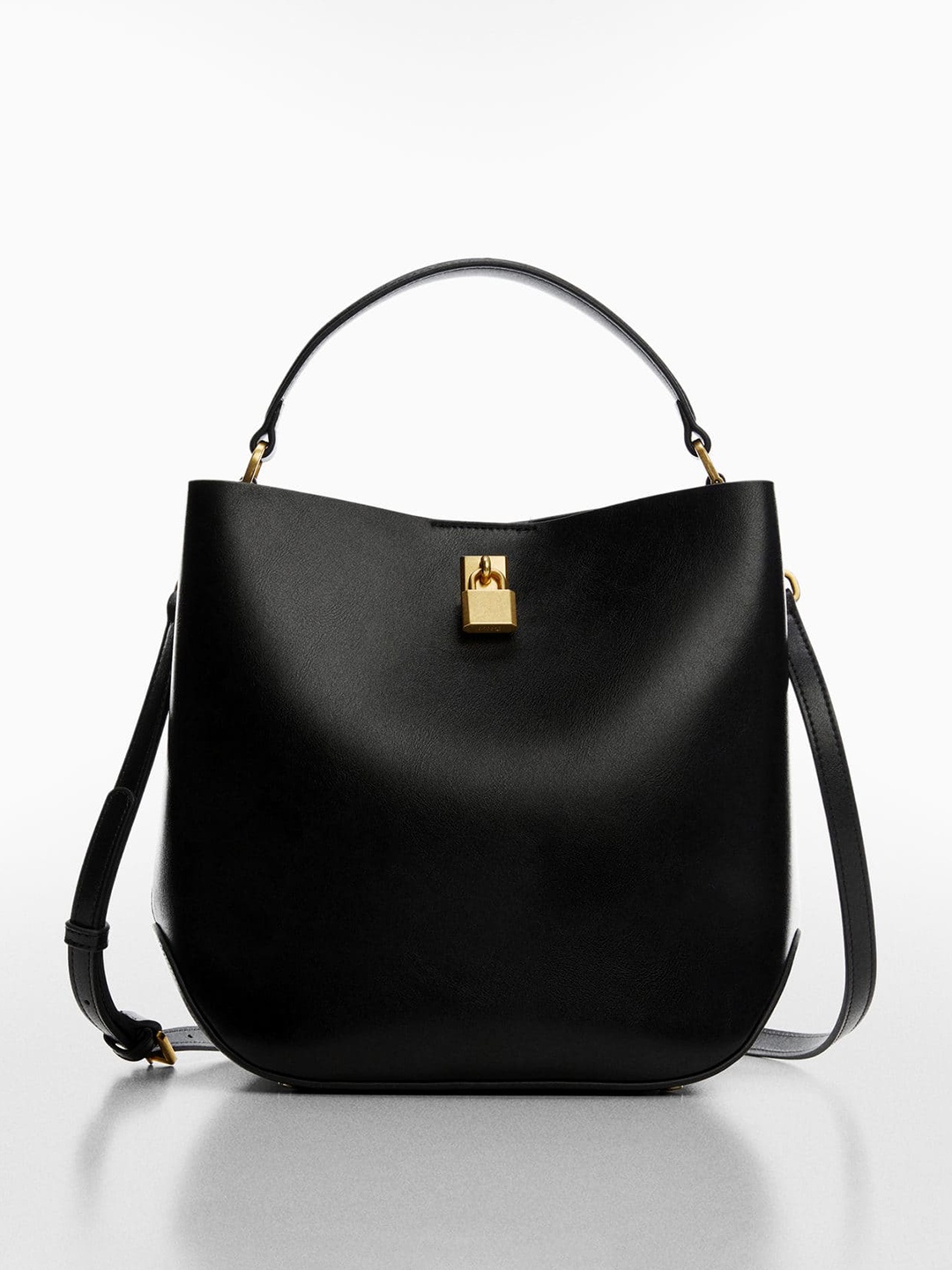 MANGO Structured Handheld Bag, Black