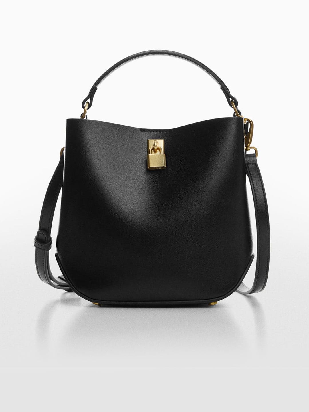 

MANGO Structured Handheld Bag, Black