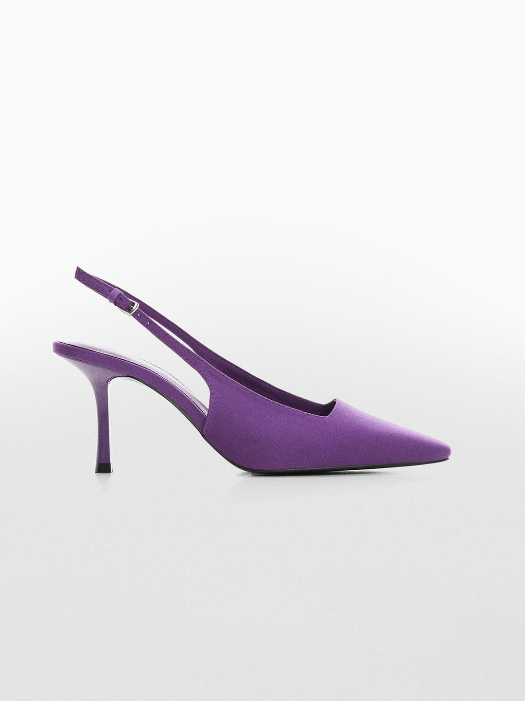 

MANGO Square-Toe Pumps, Purple