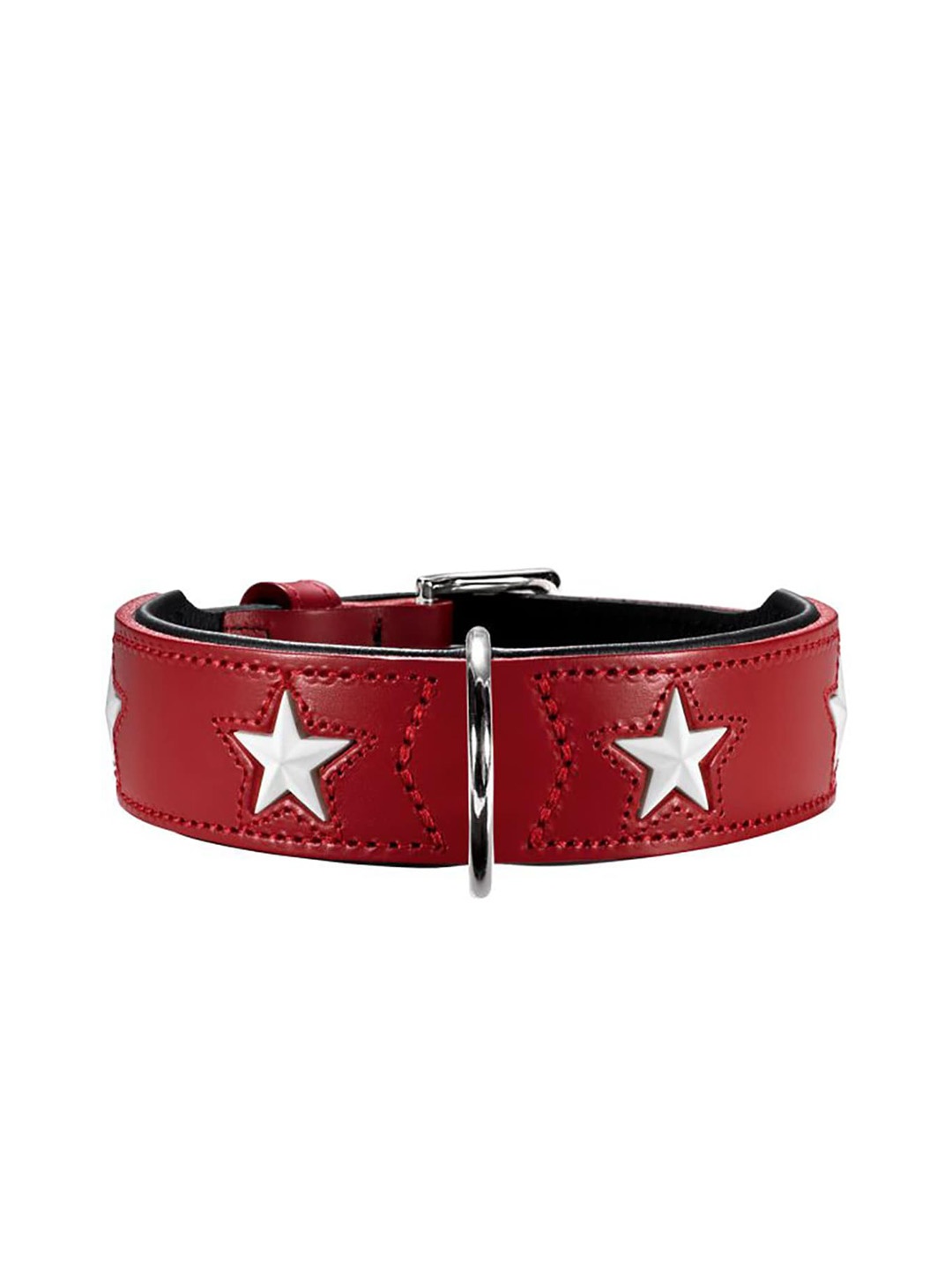

HUNTER Textured Hypo-Allergenic Leather Dog Collar, Red
