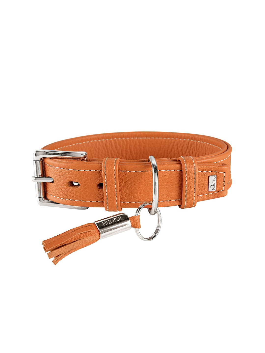 

HUNTER Textured Pure Leather Dog Cannes Collar, Black