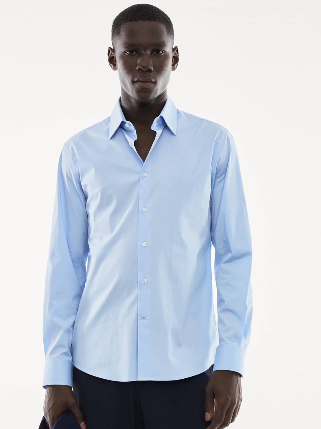 

MANGO MAN Slim Fit Smart Casual Shirt, Blue