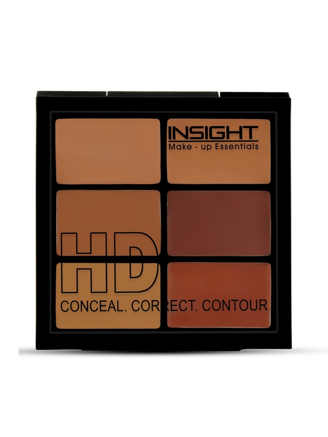 

Insight Cosmetics HD Conceal.Correct.Contour 6 Shades Concealer Palette - Deep Skin, Beige