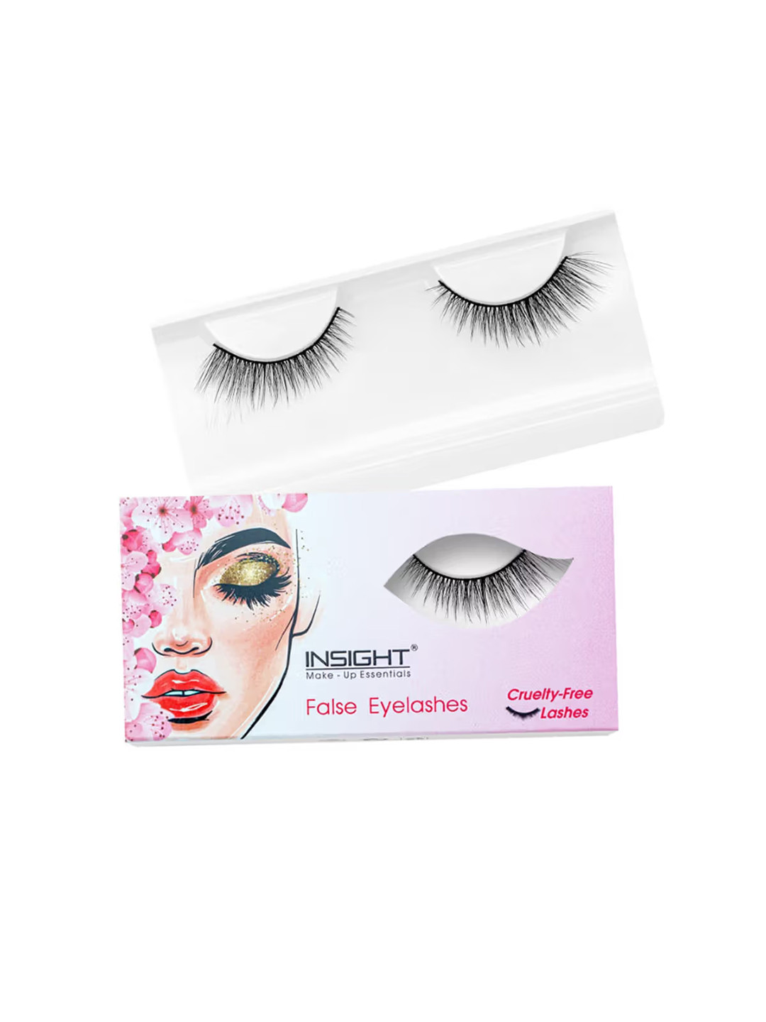 

Insight Cosmetics Synthetic & Natural Cruelty Free Fibers False Eyelashes - Arielle, Black