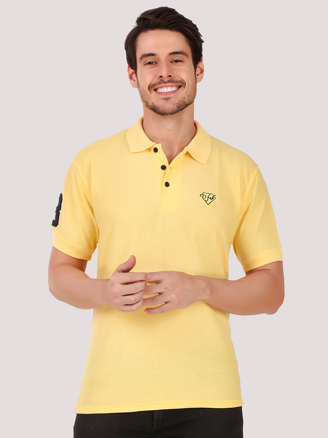 

Greylongg Polo Collar Regular T-shirt, Yellow