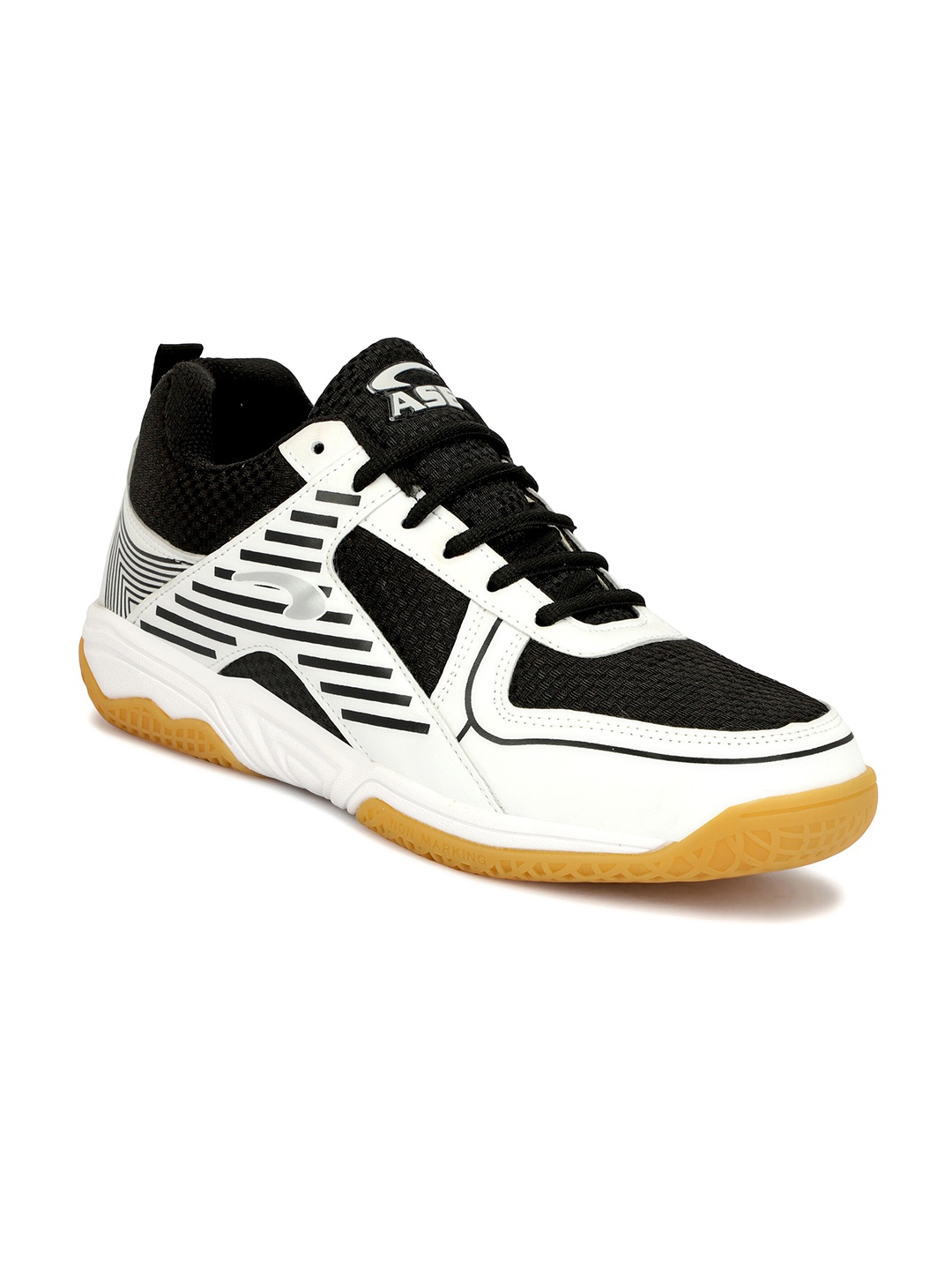 

ASE Men Badminton Non-Marking Super Grip EVA Shoes, White