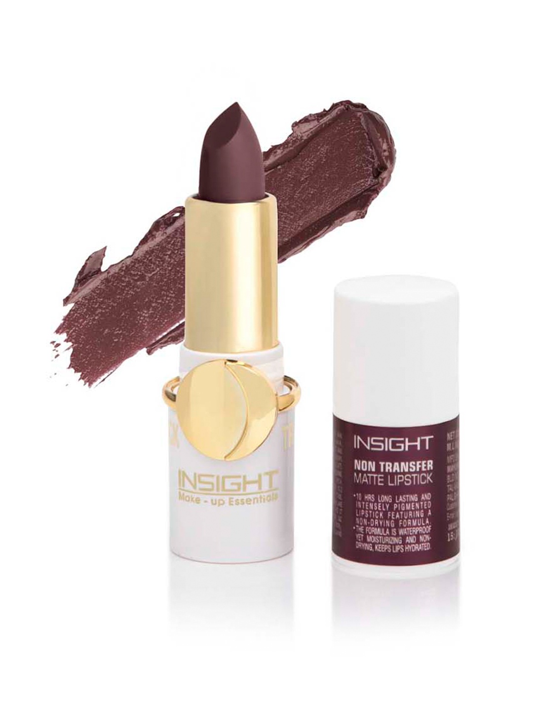 

Insight Cosmetics Non Transfer Matte Lipstick with Vitamin E 4.2 g -Jawbreaker, Coffee brown