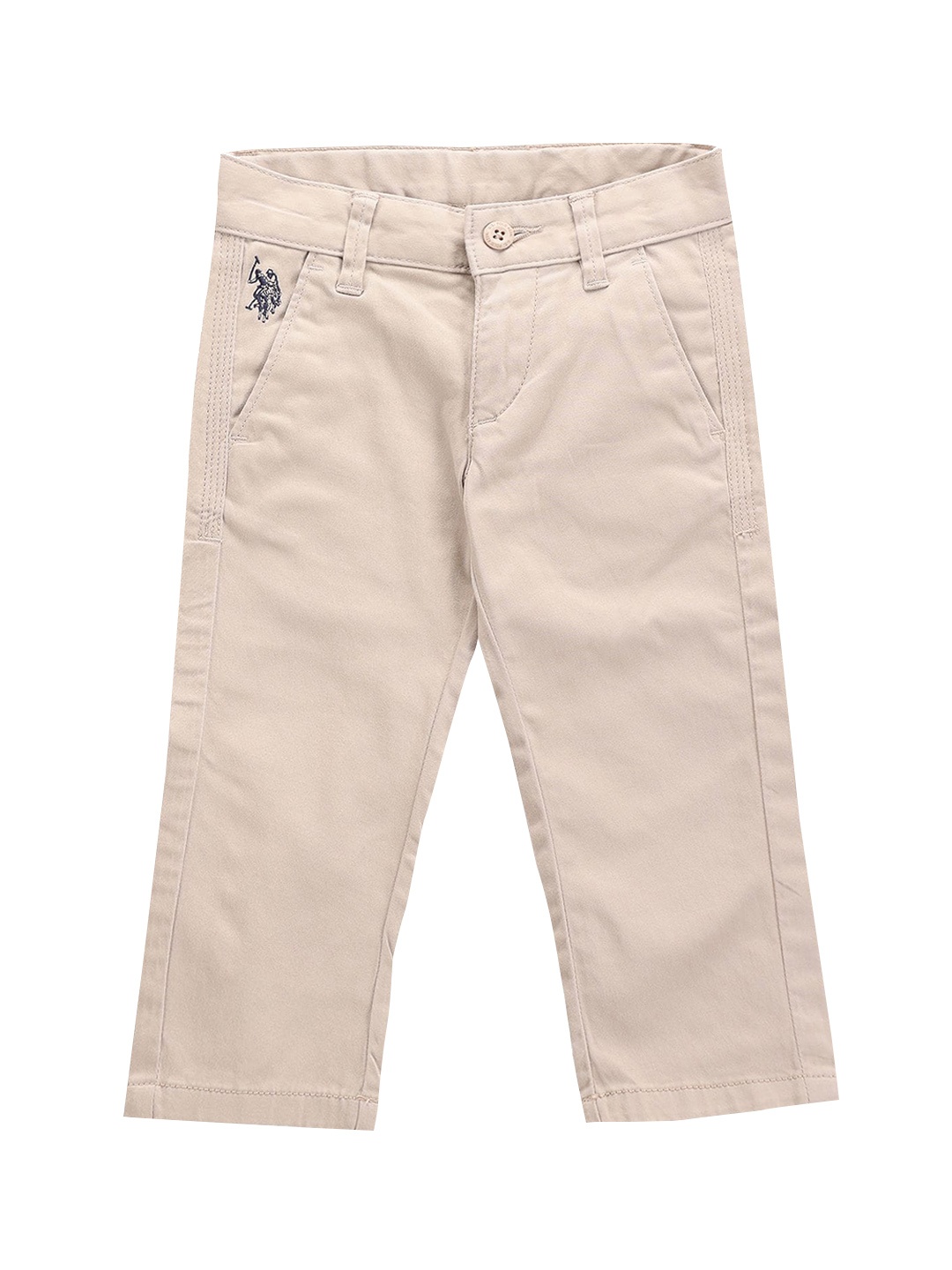 

U.S. Polo Assn. Kids Boys Classic Mid-Rise Trousers, Beige