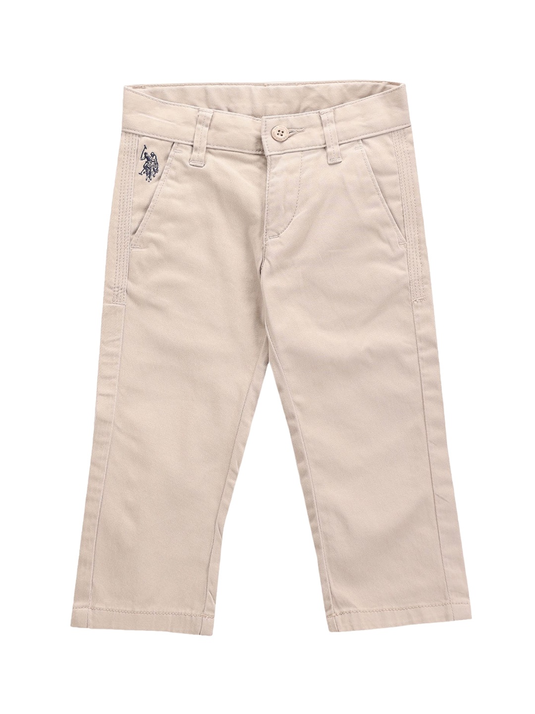 

U.S. Polo Assn. Kids Boys Classic Mid-Rise Trousers, Beige