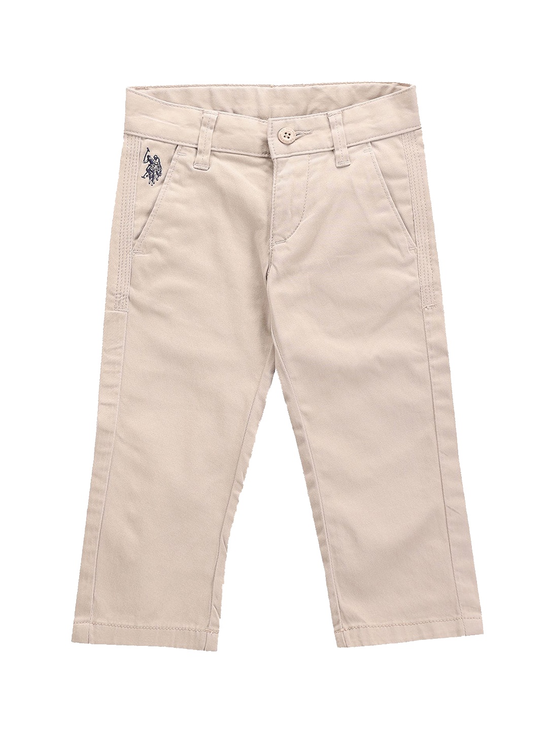 

U.S. Polo Assn. Kids Boys Classic Mid-Rise Trousers, Beige