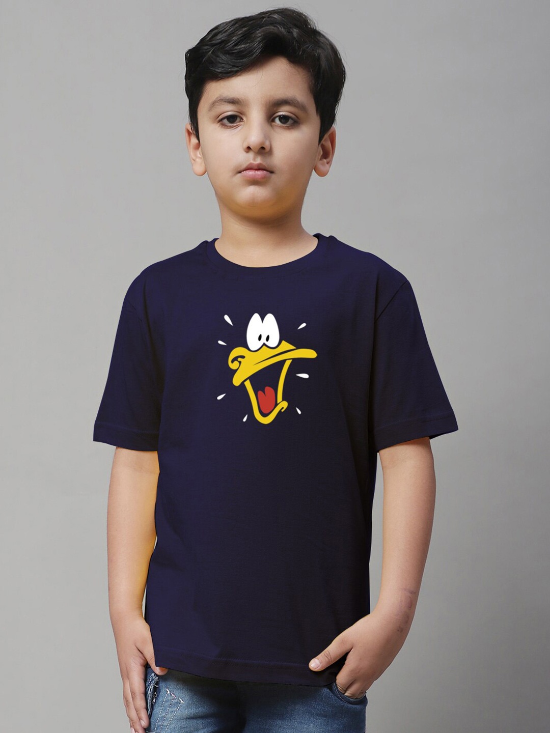 

Friskers Boys Looney Tunes Printed Pure Cotton T-shirt, Navy blue