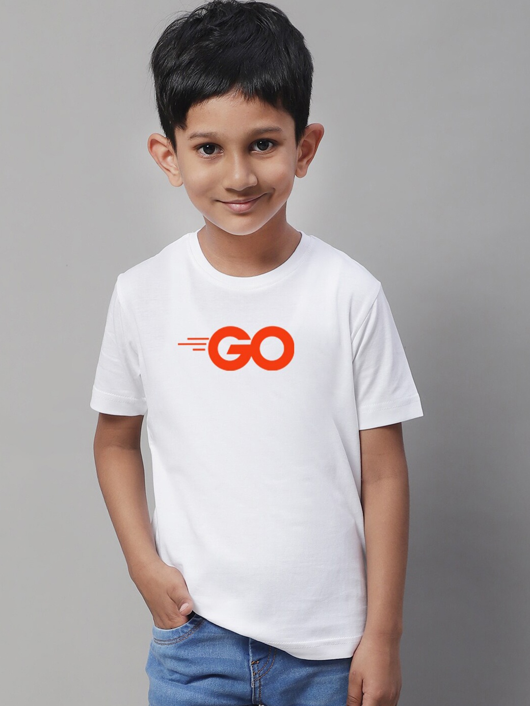 

Friskers Boys Typography Printed Pure Cotton T-shirt, White
