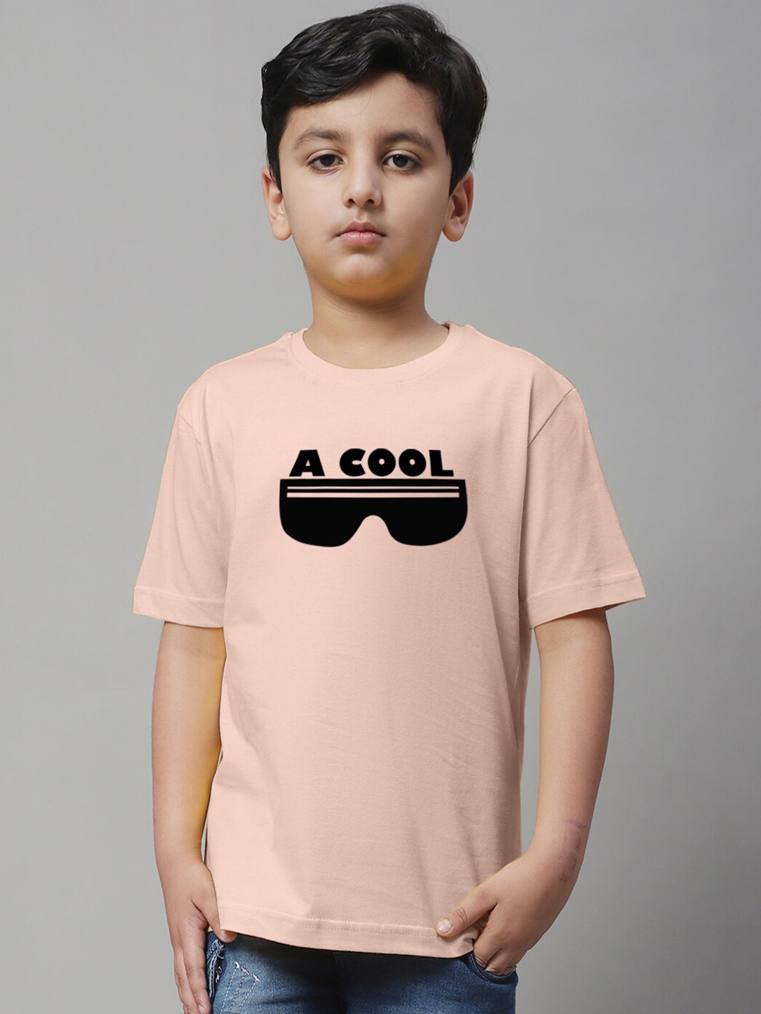 

Friskers Boys Typography Printed Pure Cotton T-shirt, Coral