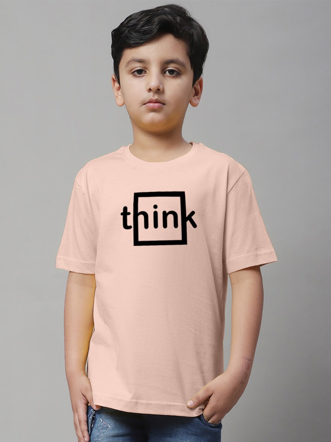 

Friskers Boys Typography Printed Pure Cotton T-shirt, Coral