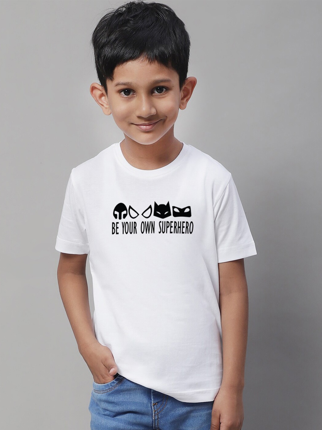 

Friskers Boys Typography Printed Pure Cotton T-shirt, White