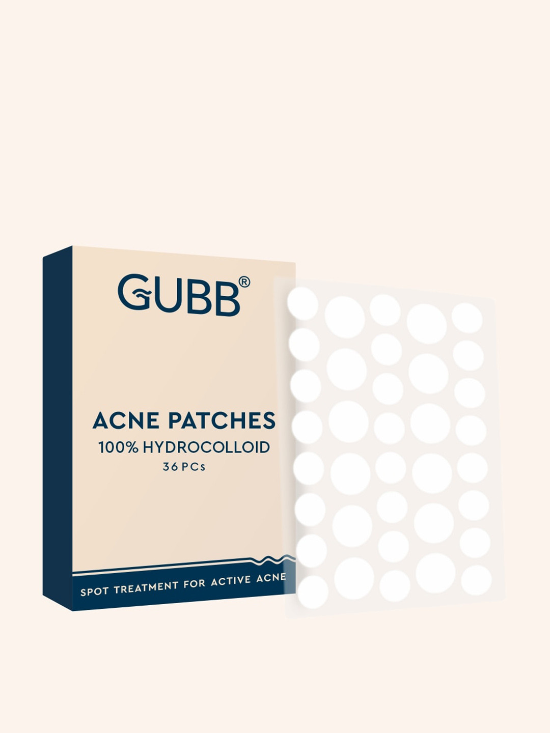 

GUBB Acne Pimple Patches for Face With Hydrocolloid, White