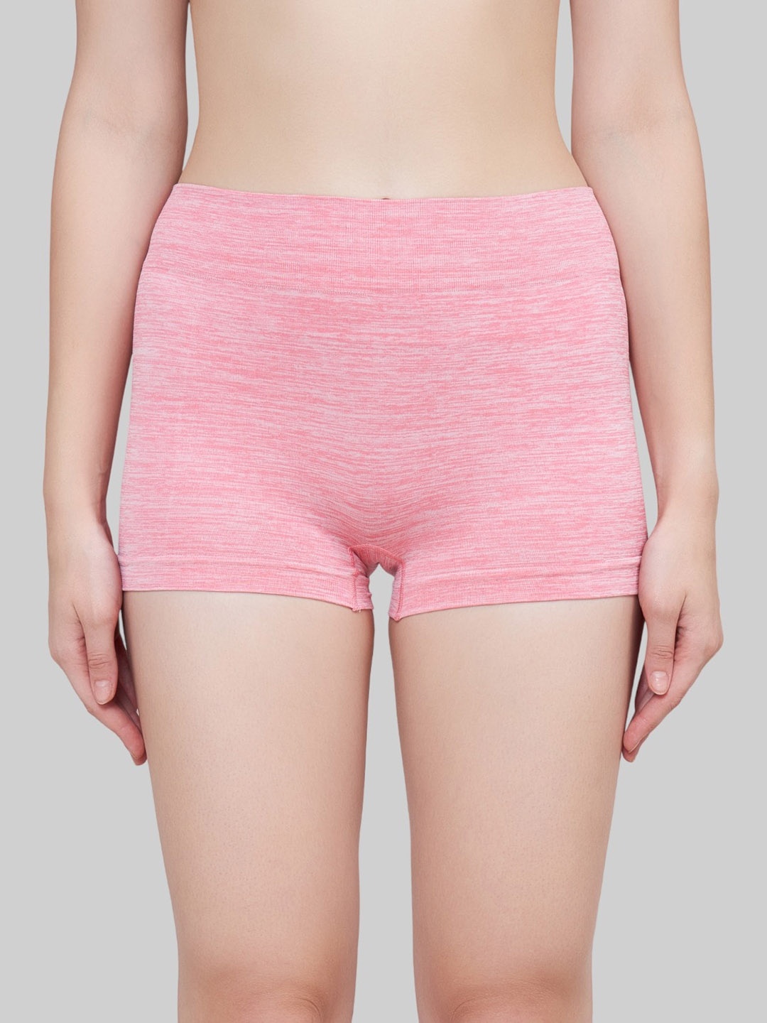 

PLUMBURY Full Coverage Seamless Anti Bacterial Technology Boyshort Briefs, Pink