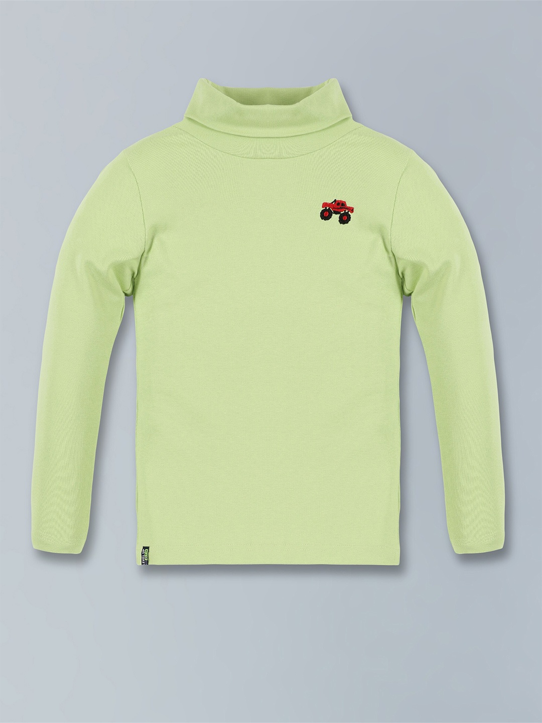 

3PIN Boys High Neck Cotton Regular T-shirt, Green