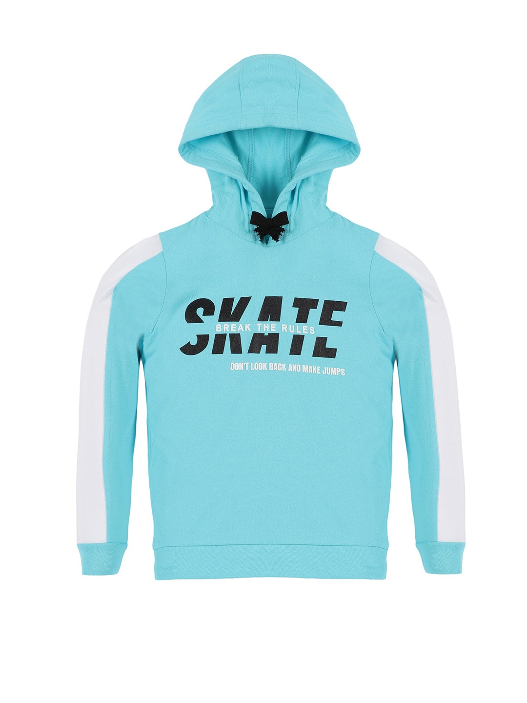 

3PIN Boys Typography Printed Hooded Cotton Regular T-shirt, Blue