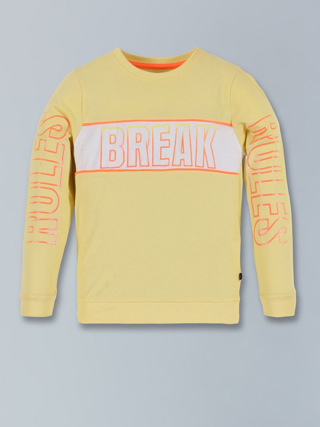 

3PIN Boys Typography Printed Round Neck Cotton Regular T-shirt, Yellow