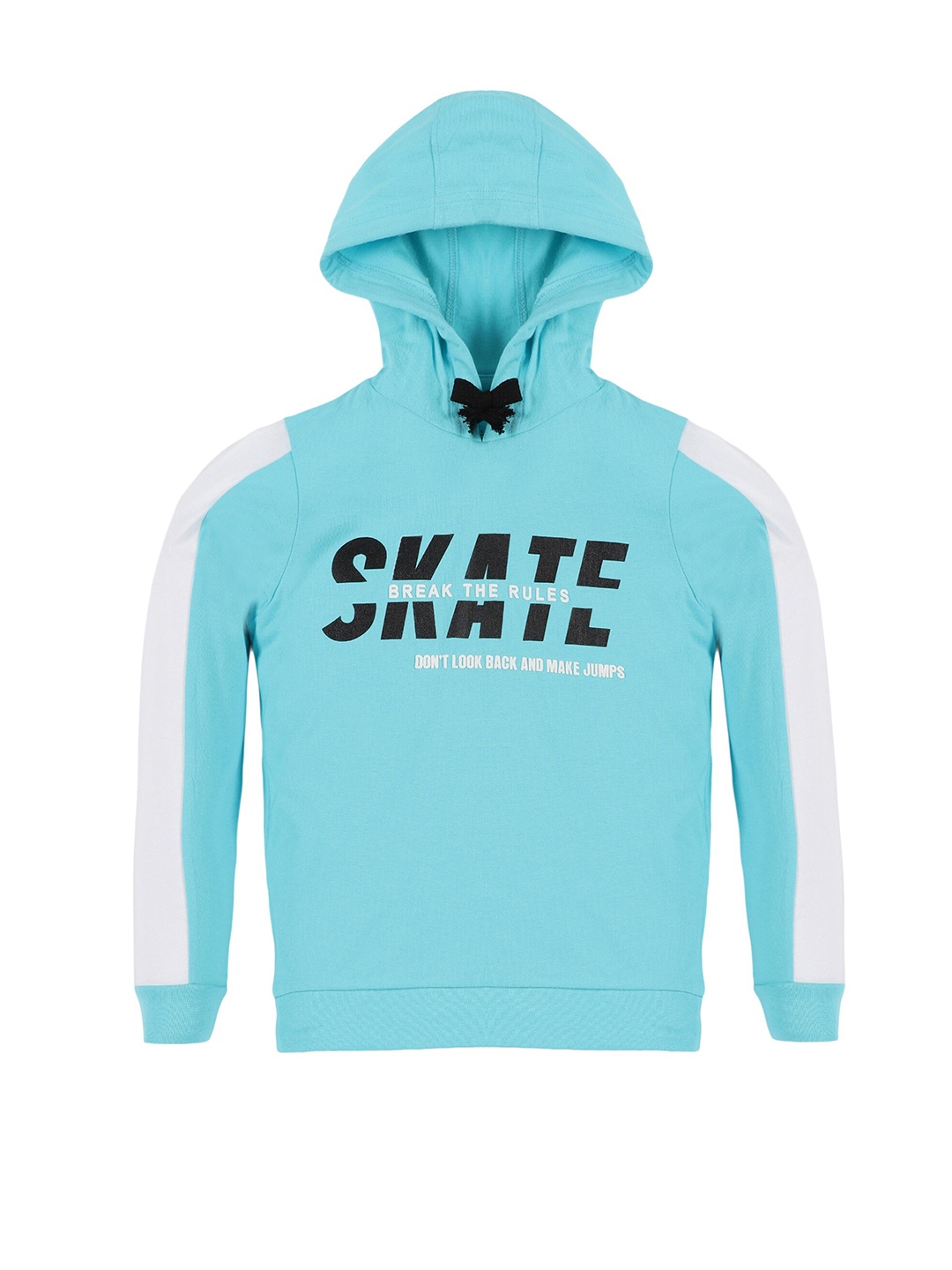 

3PIN Boys Typography Printed Hooded Cotton Regular T-shirt, Blue