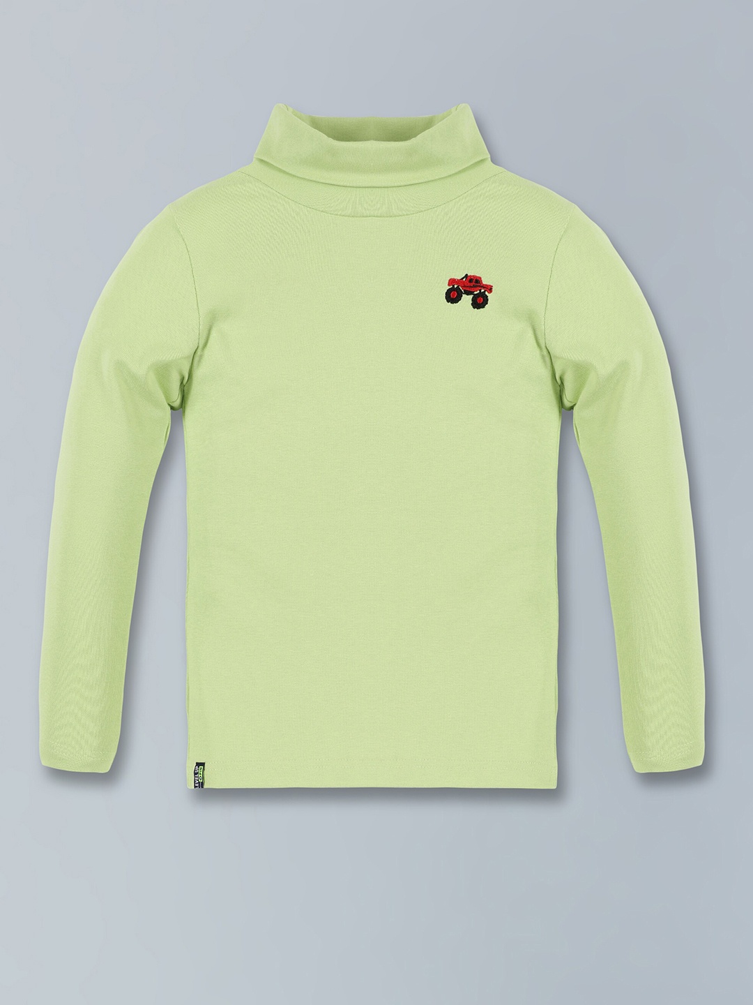 

3PIN Boys High Neck Cotton Regular T-shirt, Green