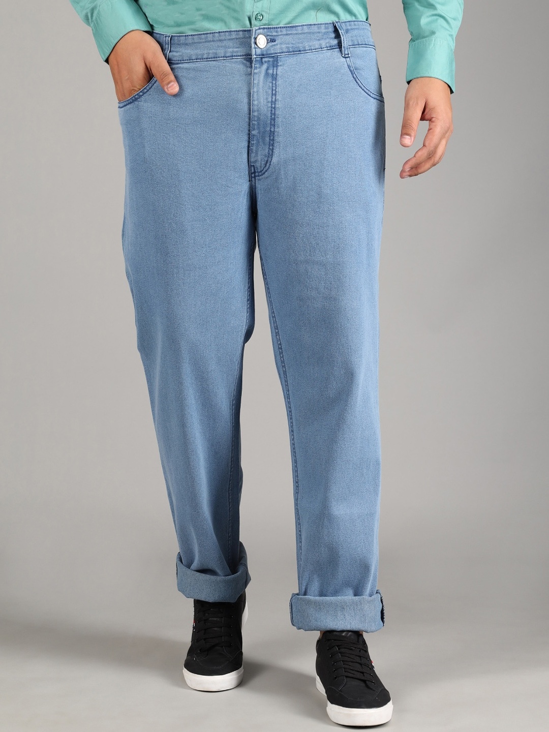 

STUDIO NEXX Men Relaxed Fit Clean Look Stretchable Jeans, Blue