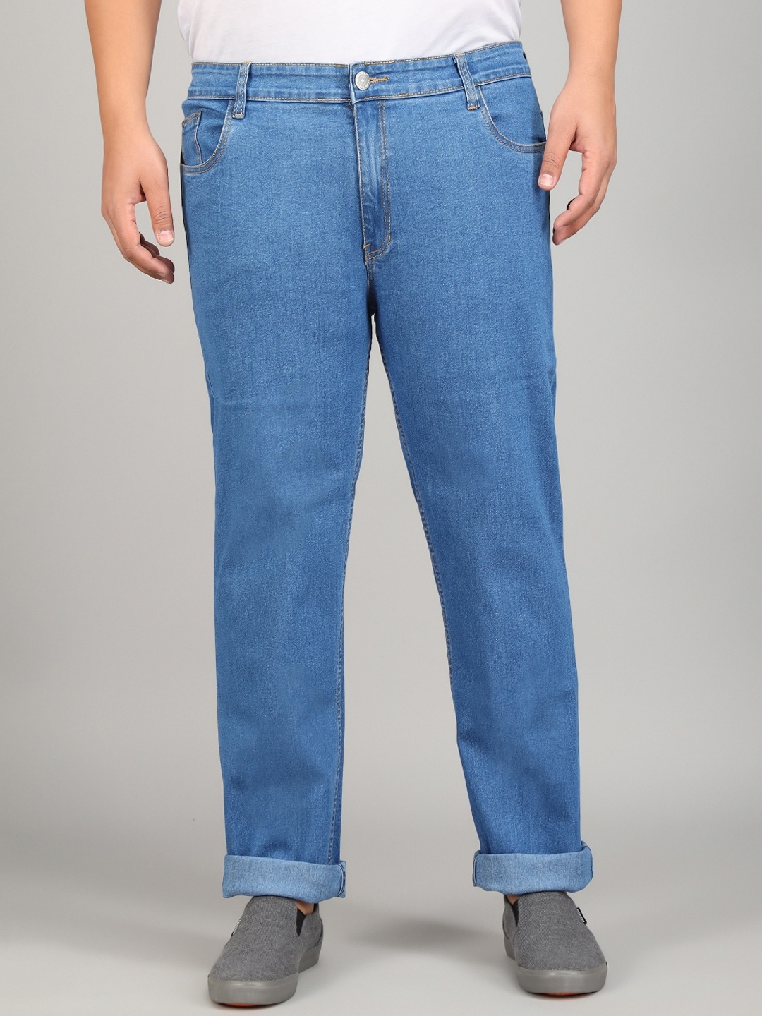 

STUDIO NEXX Men Relaxed Fit Clean Look Stretchable Jeans, Blue