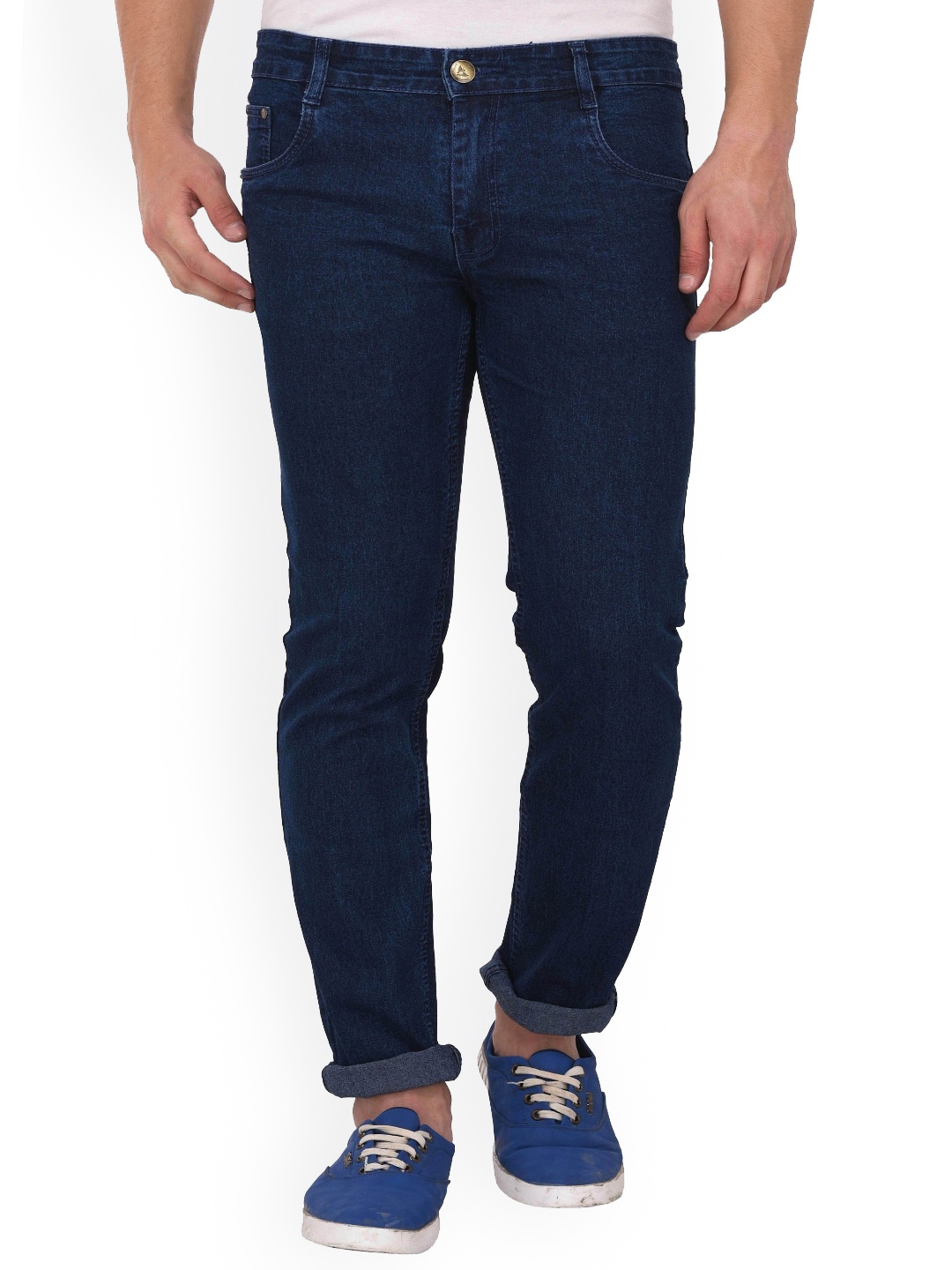 

STUDIO NEXX Men Relaxed Fit Mid Rise Stretchable Jeans, Navy blue