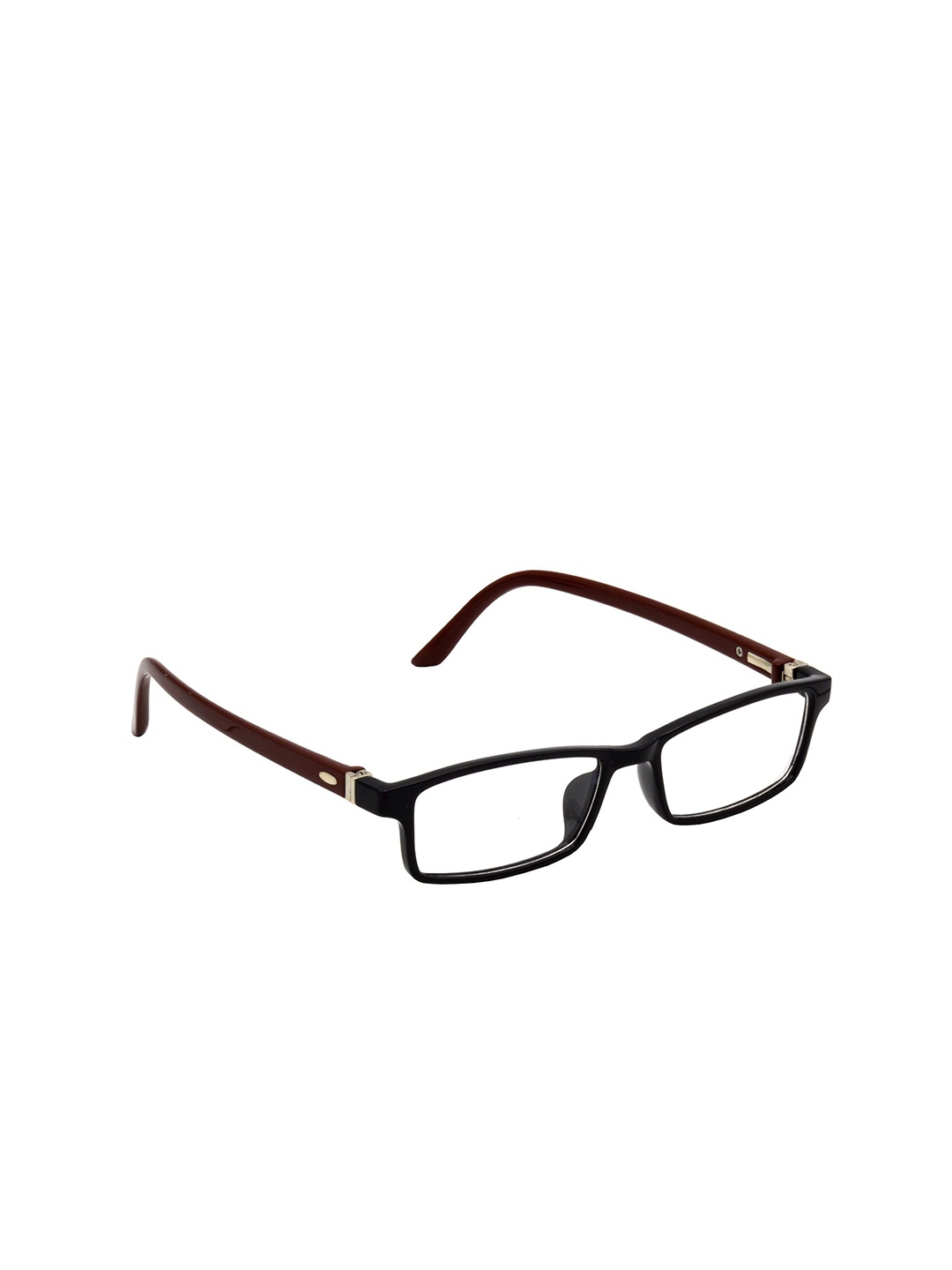 

HRINKAR Kids Colourblocked Full Rim Small Rectangle Frames With Hard Case, Brown