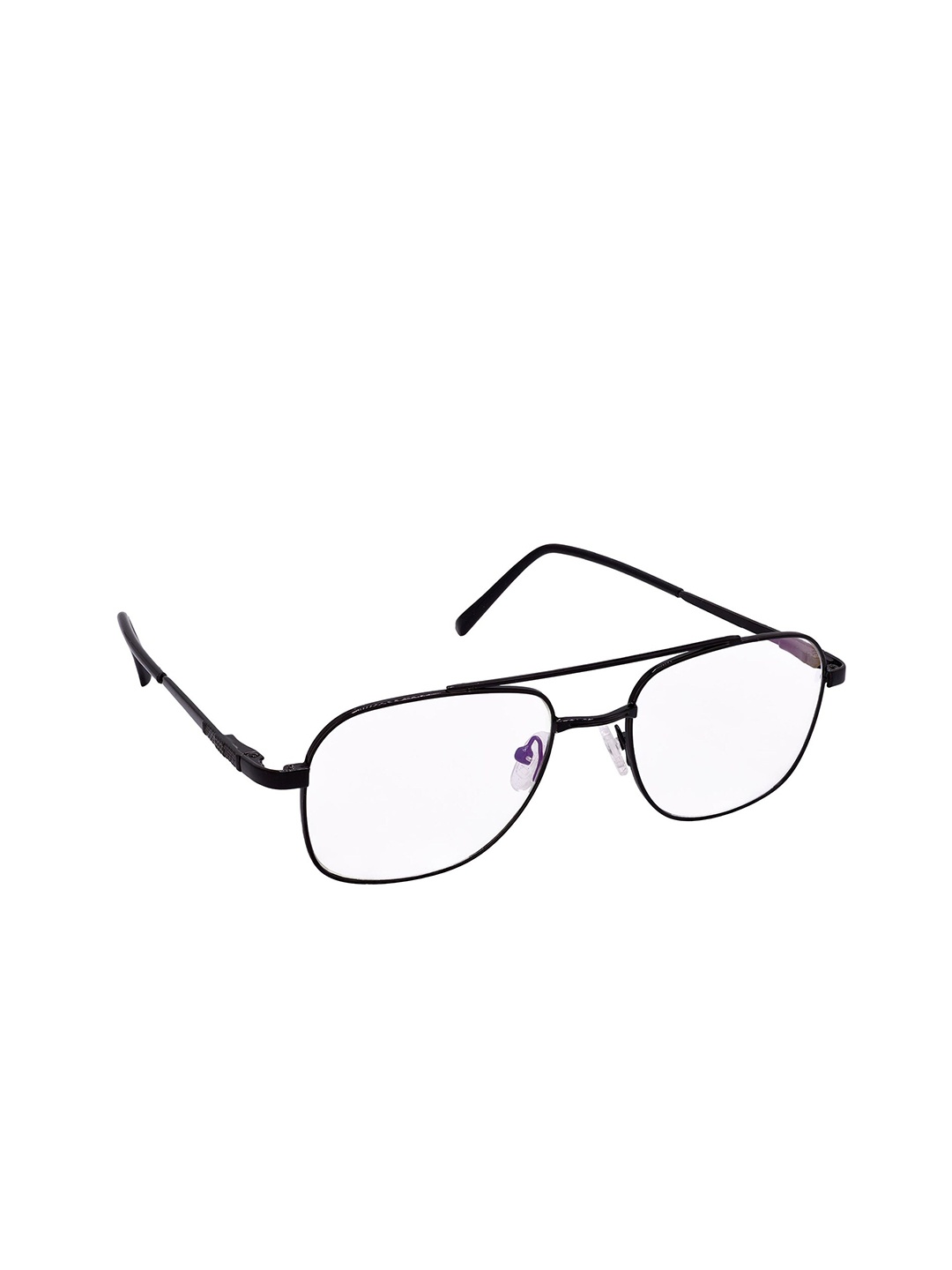 

HRINKAR Unisex Full Rim Medium Rectangle Frames WithHard Case, Black