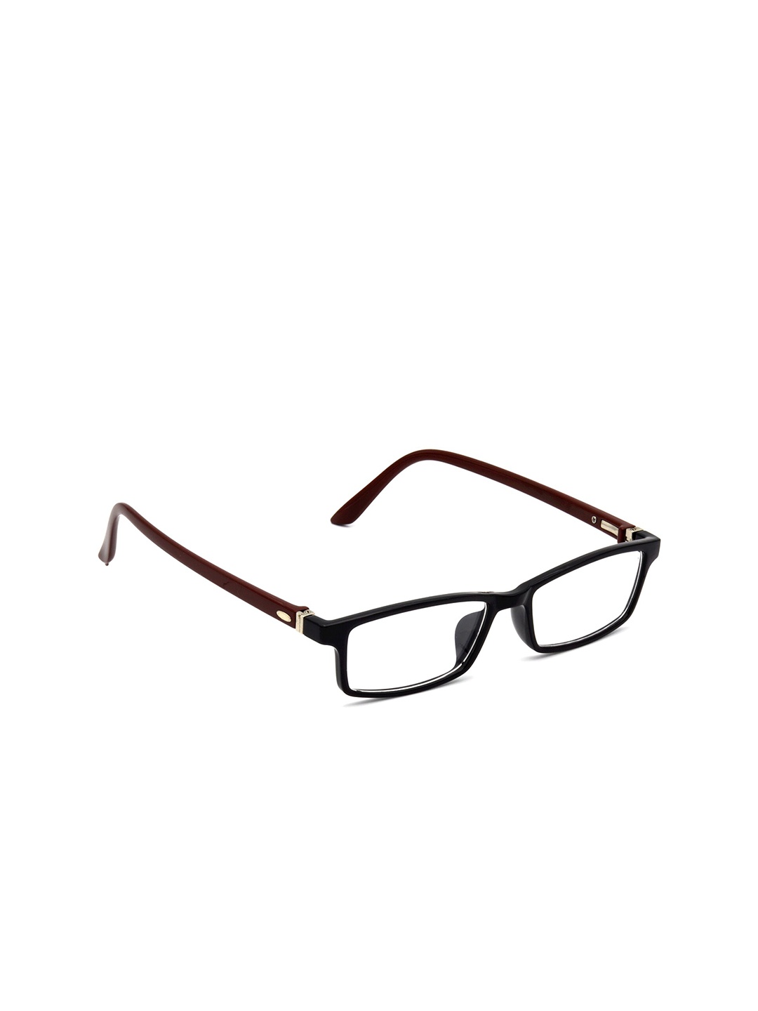 

HRINKAR Unisex Colourblocked Full Rim Rectangle Frames, Black