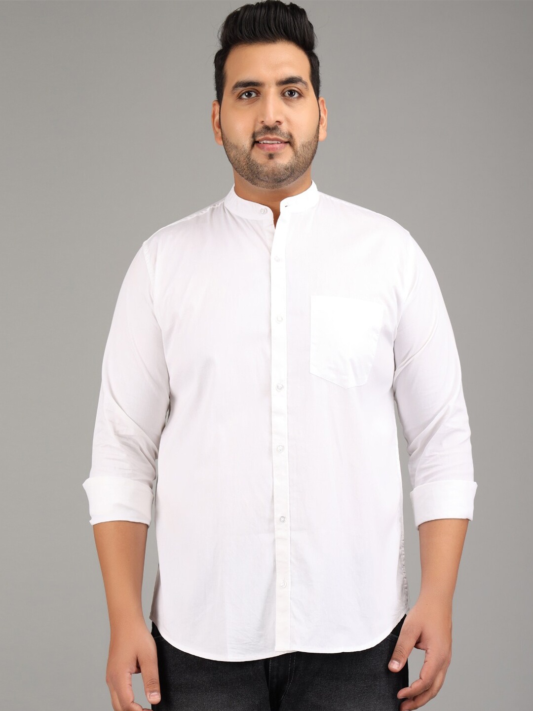 

STUDIO NEXX Plus Size Standard Slim Fit Pure Cotton Casual Shirt, White