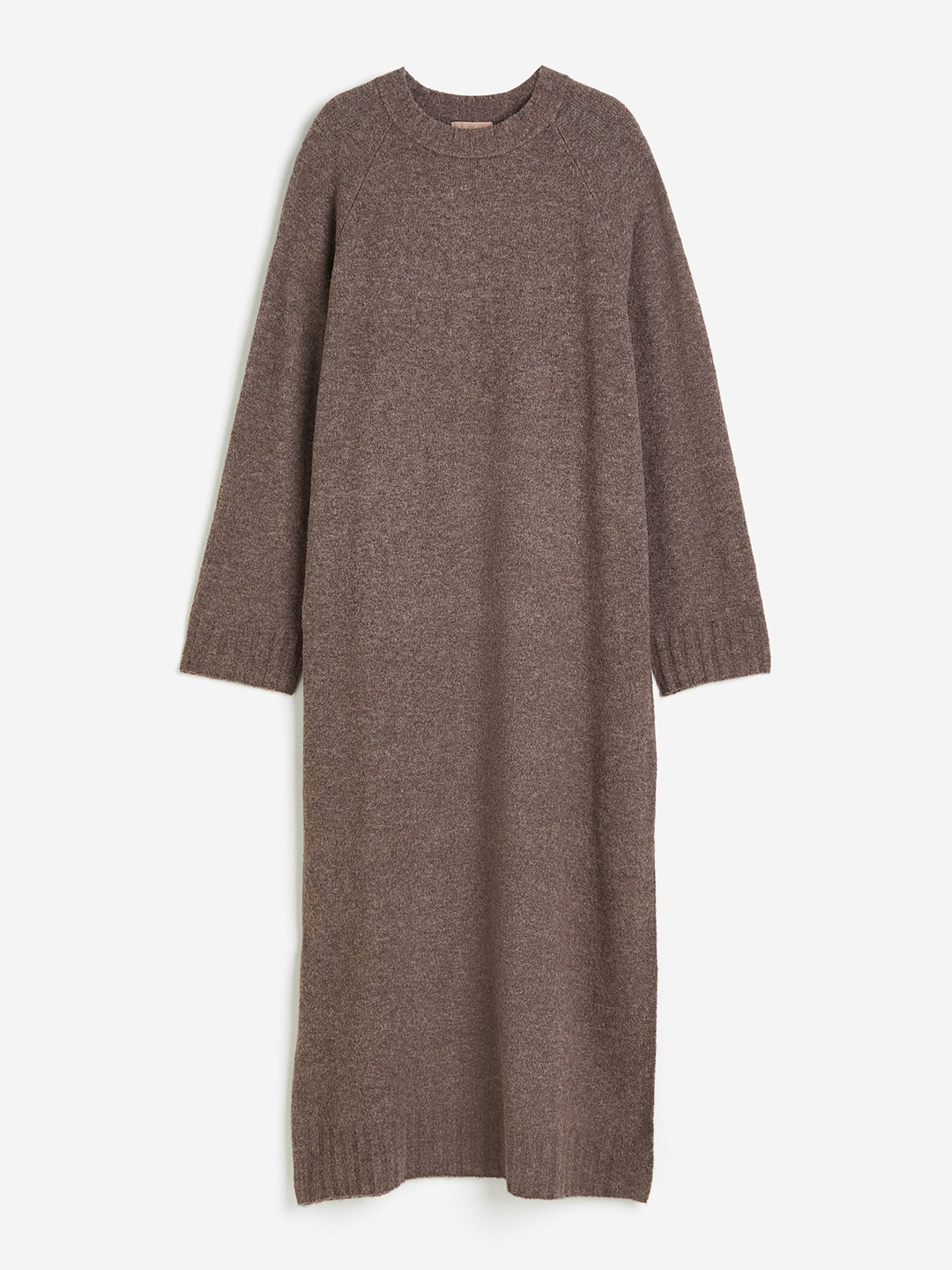 

H&M Knitted Long Dress, Brown