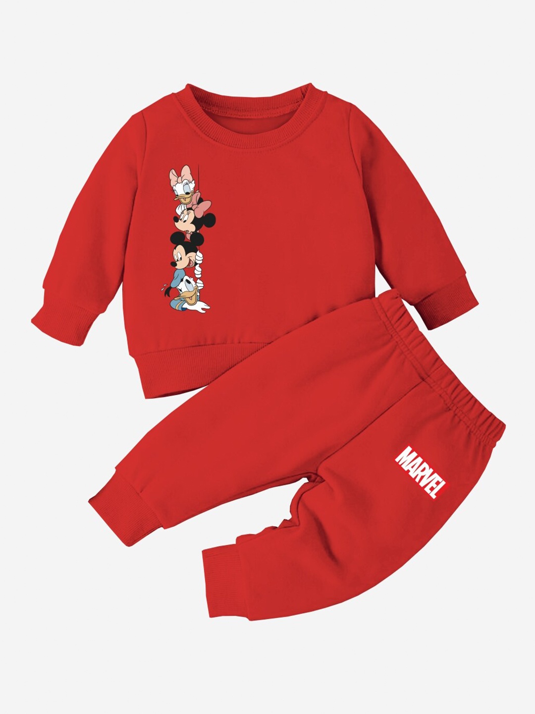 

x2o Kids Mickey & Friends Printed Sweatshirt with Joggers, Red