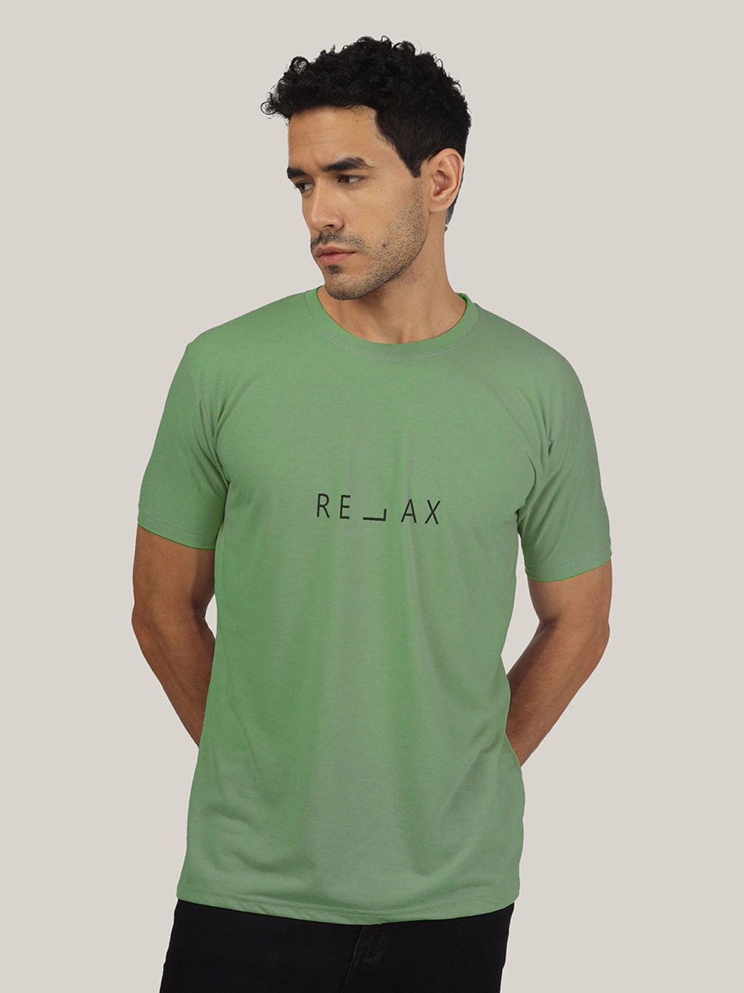 

Greylongg Round Neck T-shirt, Green