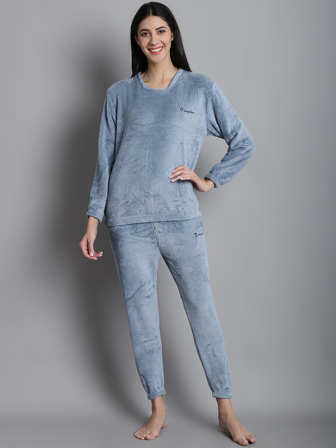 

GRACIT Round Neck Night suit, Grey