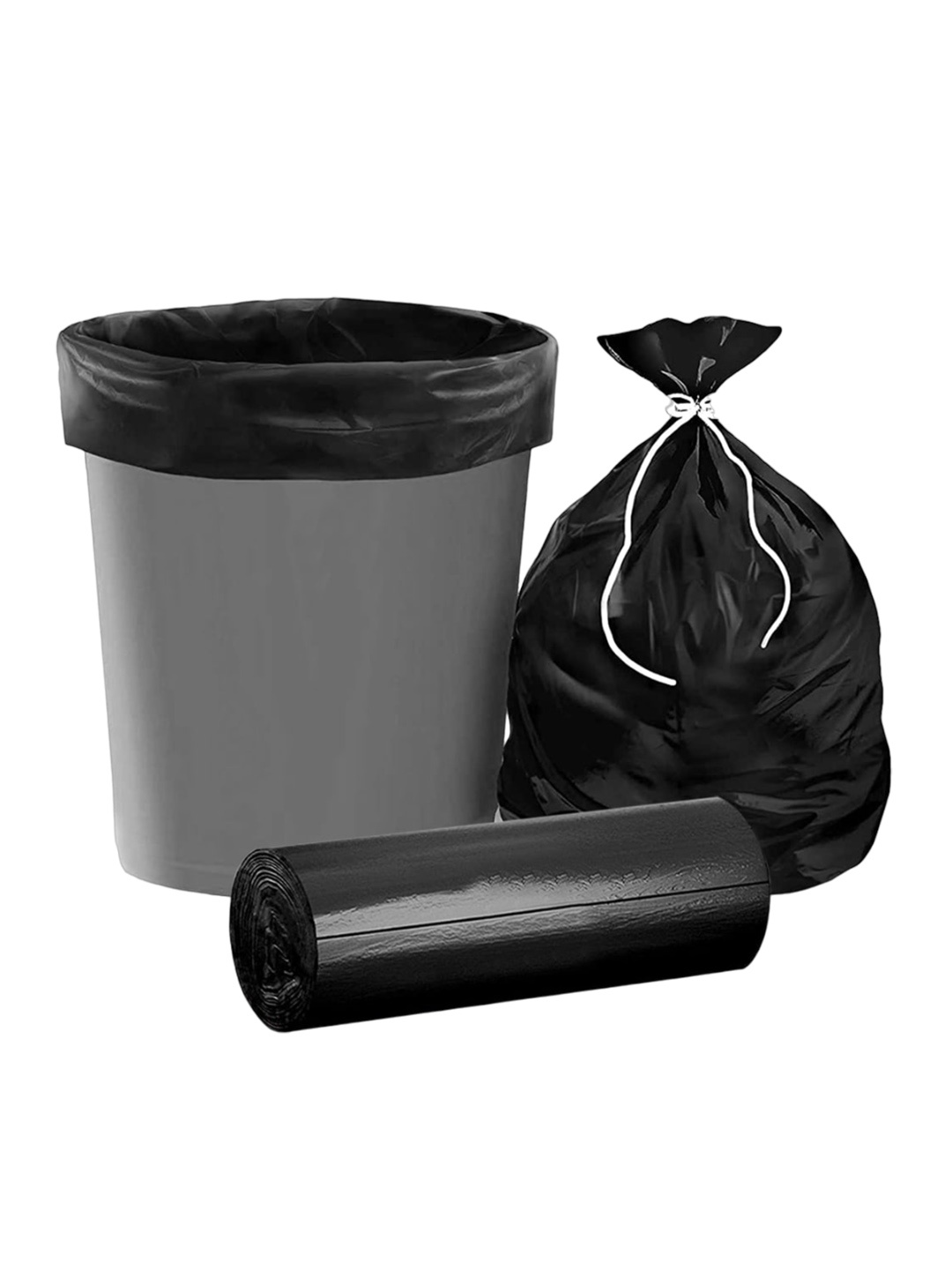 

Kuber Industries 120 Pcs Black Garbage Bags