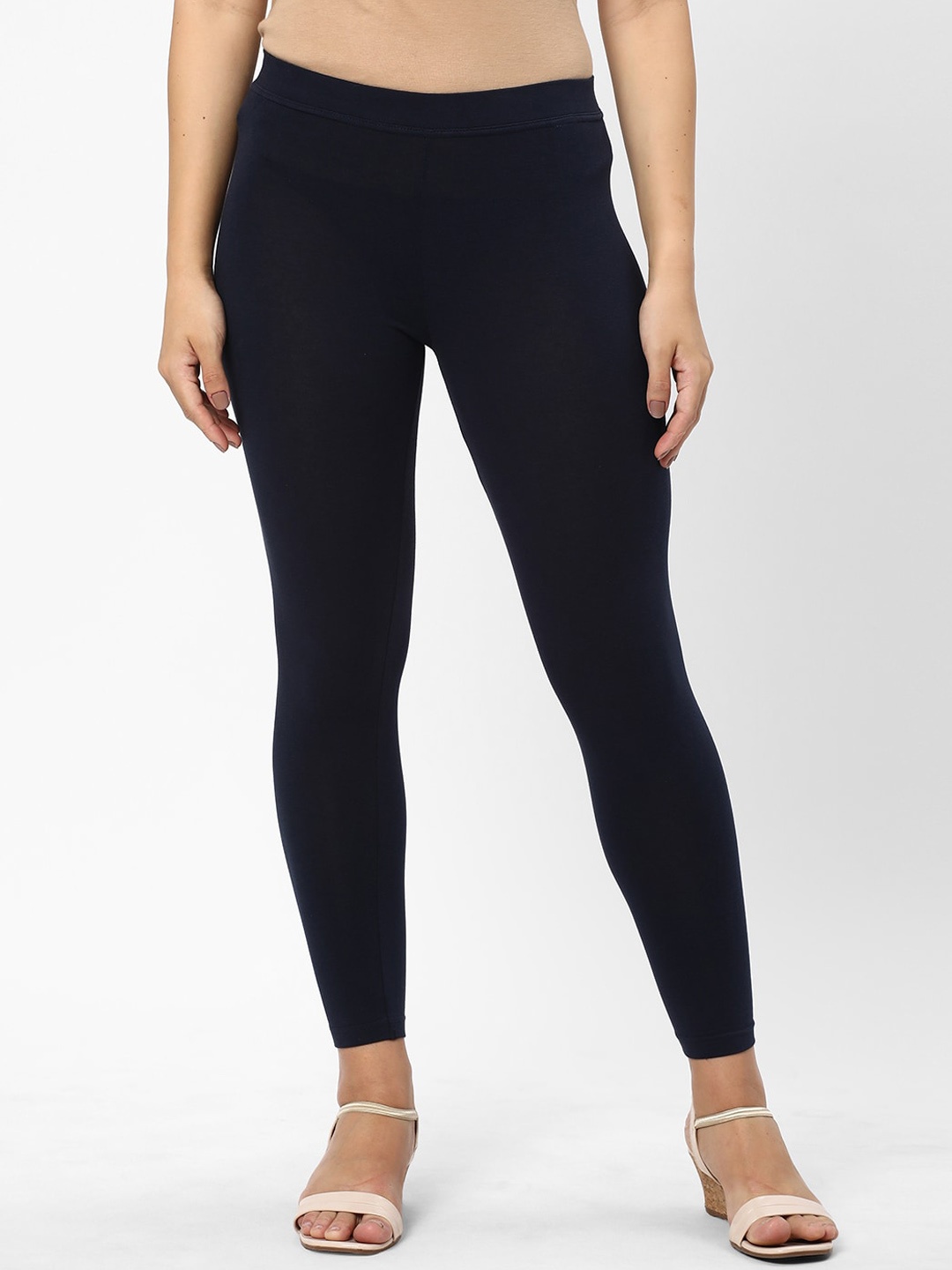 

R&B Cotton Ankle Length Leggings, Navy blue