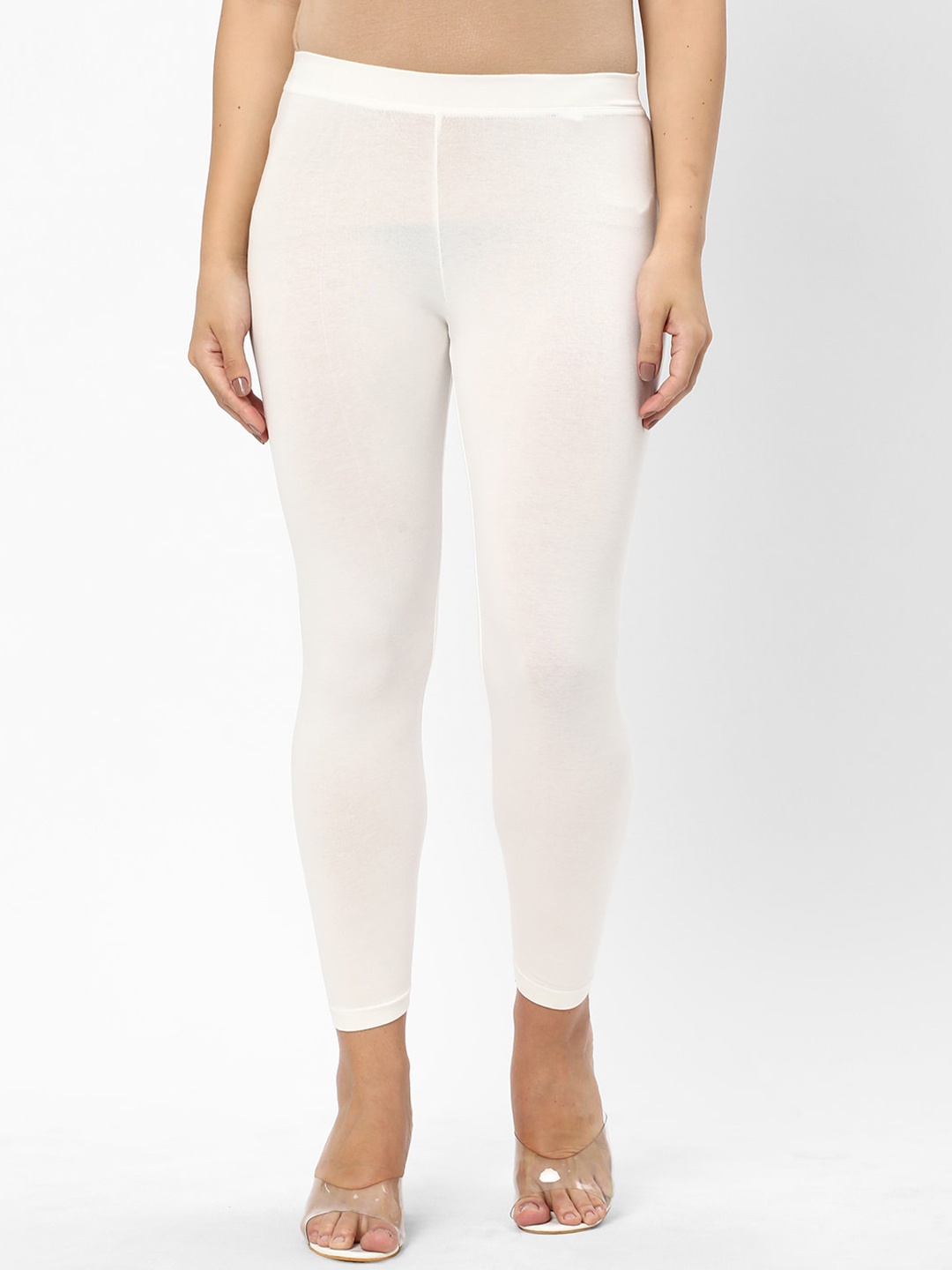 

R&B Cotton Ankle Length Leggings, White