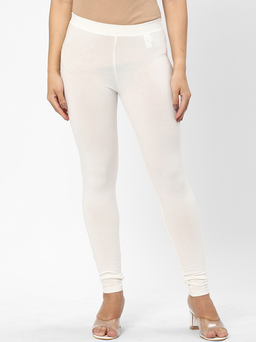 

R&B Cotton Churidar Length Leggings, White