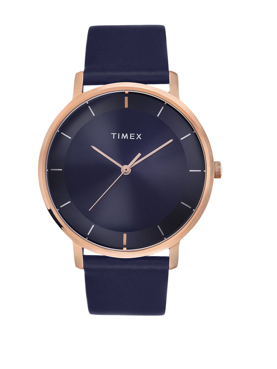 

Timex Men Leather Straps Analogue Watch TW0TG8015, Blue