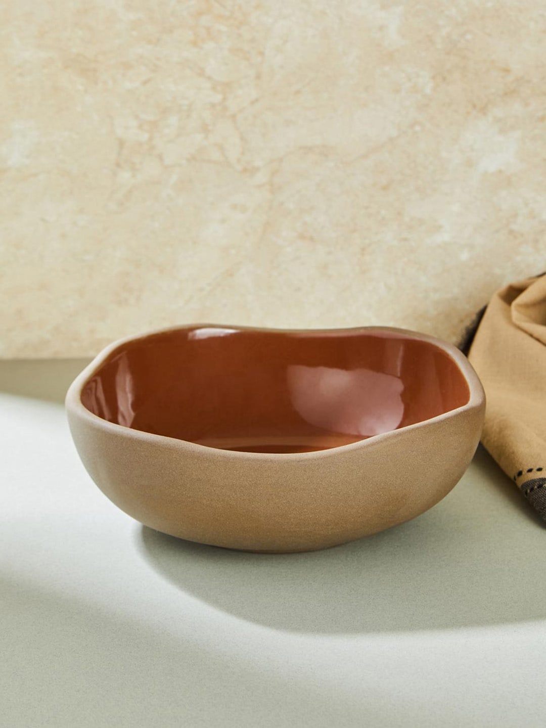 

Fabindia Bhoomi Brown Ceramic Glazed Small Serving Bowl