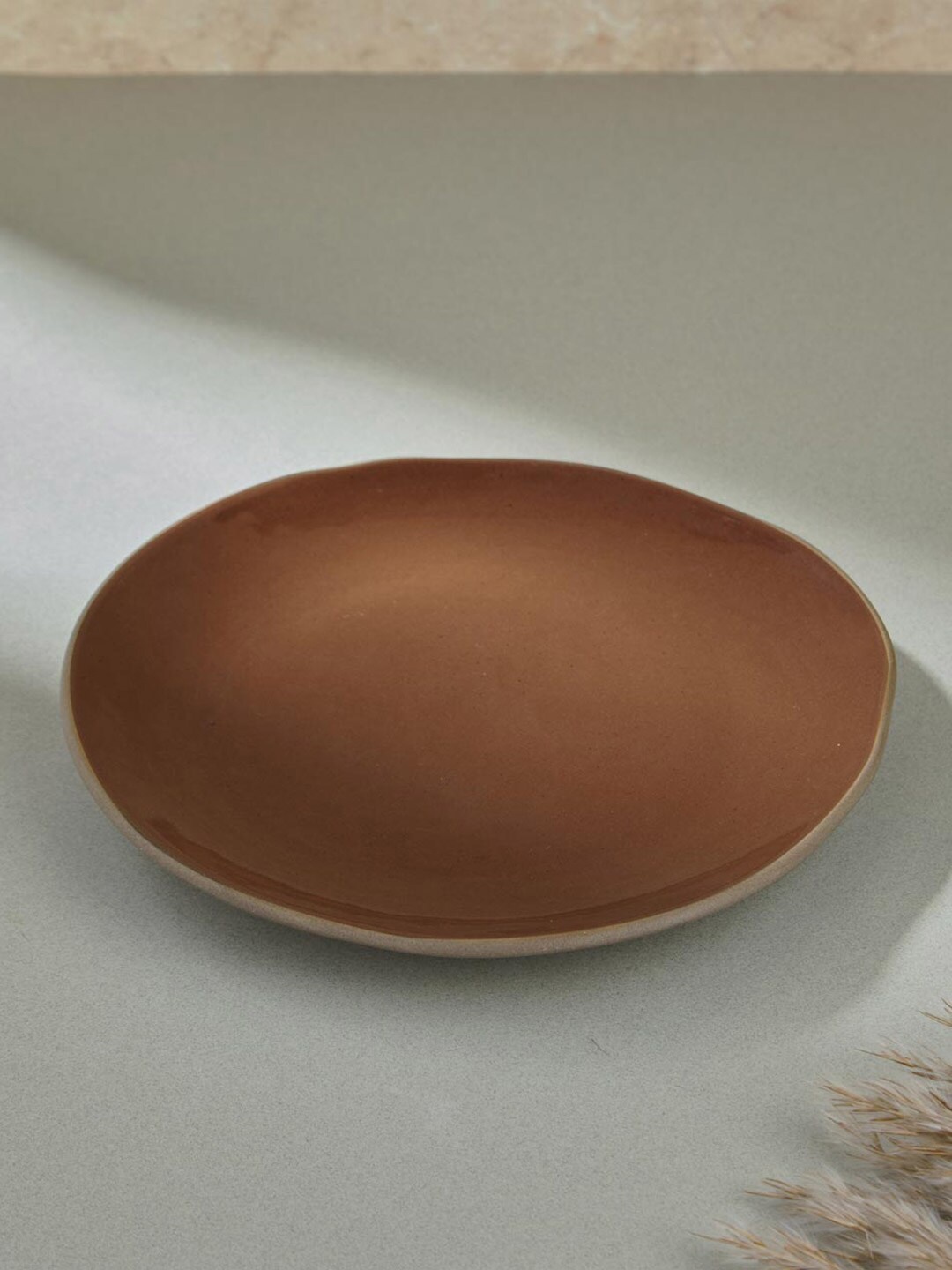 

Fabindia Bhoomi Brown Ceramic Glossy Plate