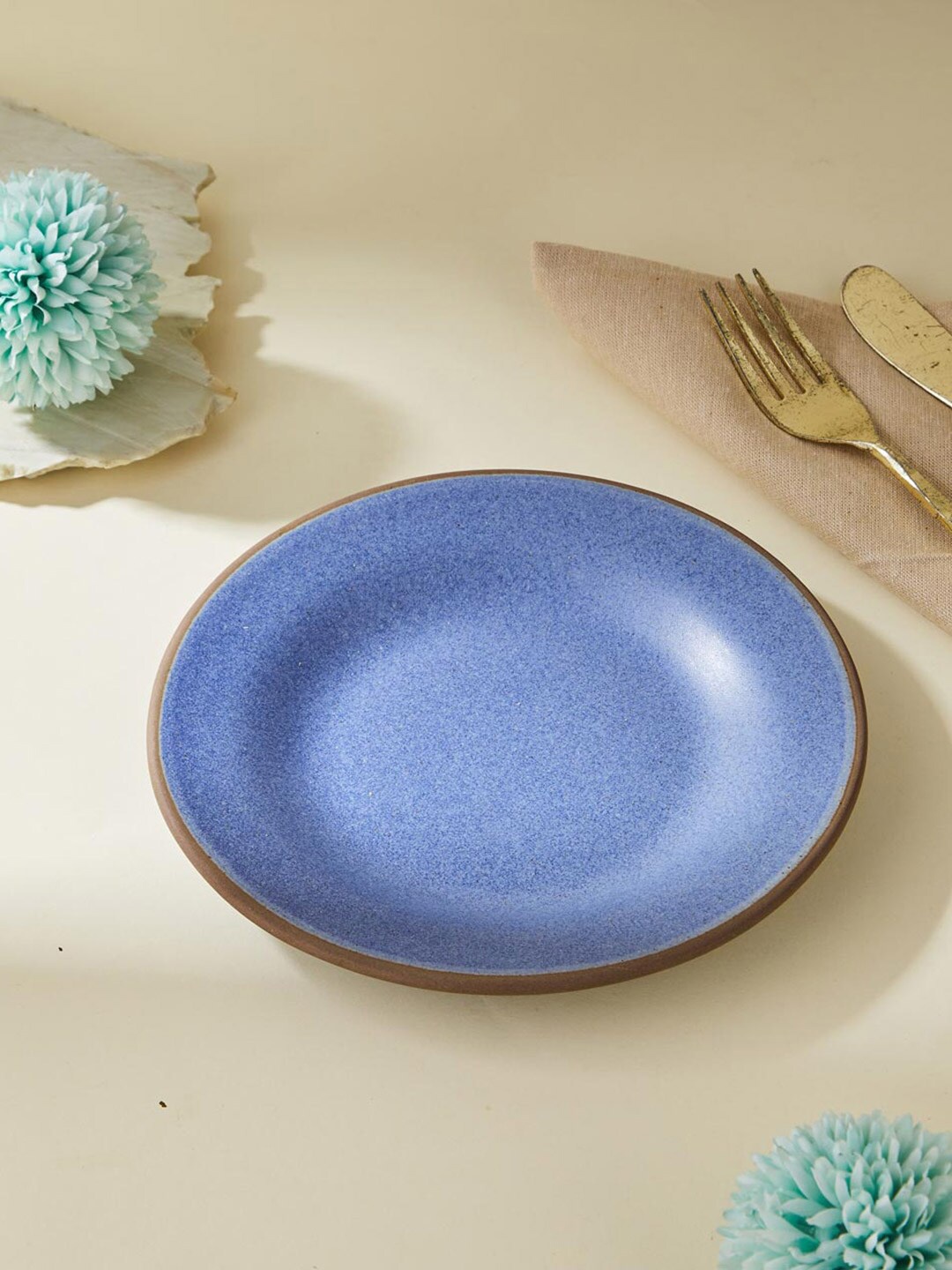 

Fabindia Anaarbagh Blue Ceramic Matte Plate