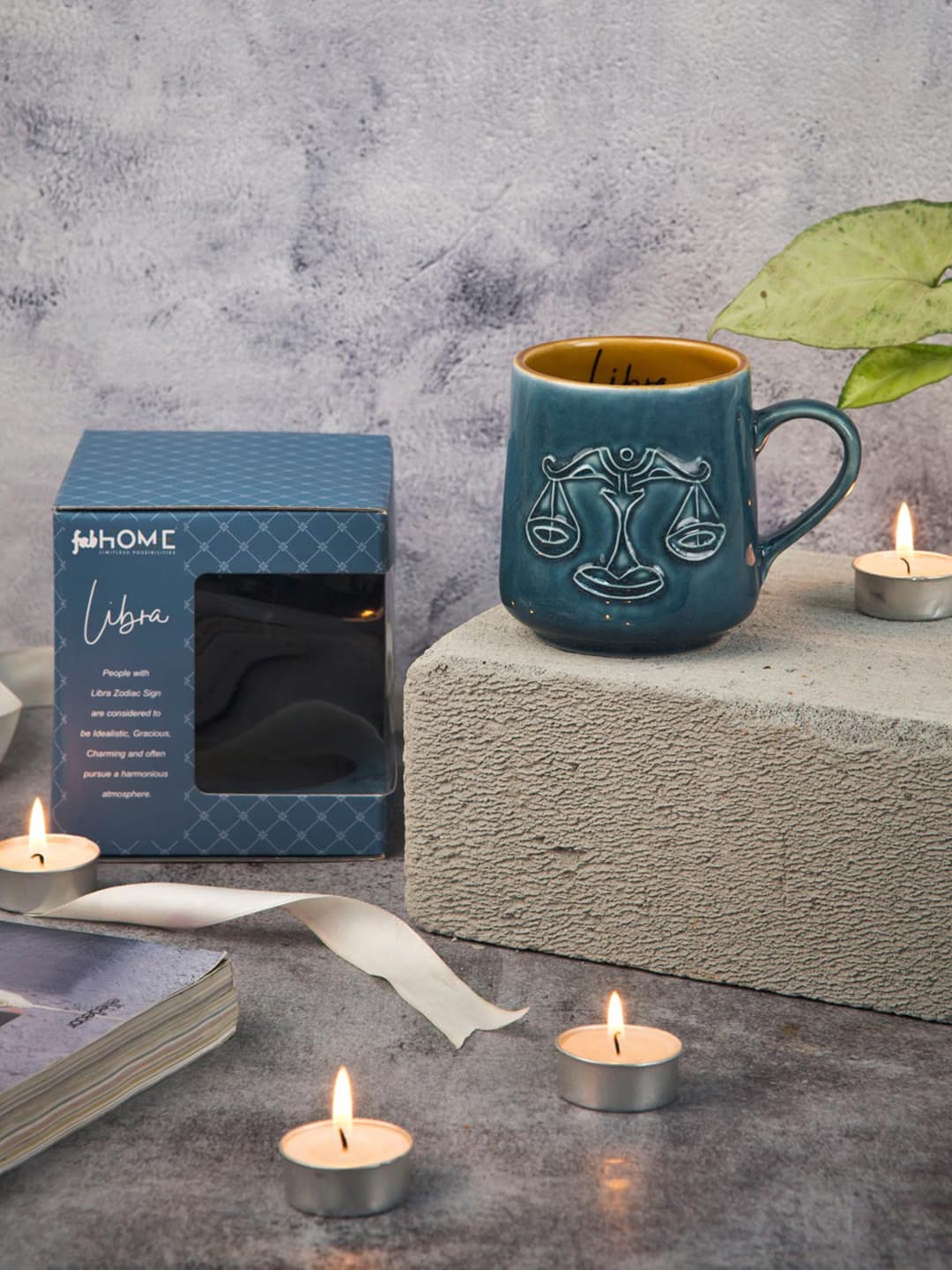 

Fabindia Rashi Blue Libra Zodiac Sign Ceramic Glossy Mug