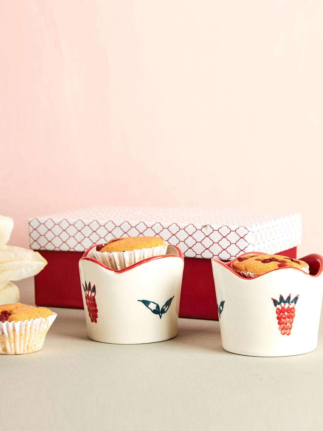 

Fabindia Set Of 2 Ceramic Muffin Gifts, Multi